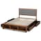 Baxton Studio Cosma Ash Walnut Wood 4-Drawer Queen Size Platform Storage Bed 173-9432-10669 - alternate 10